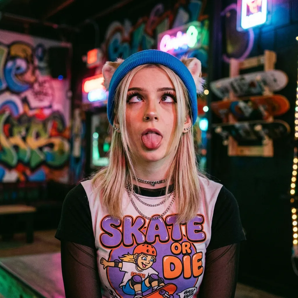 Аватарка Кастомная аватарка для стримера из пака Пак Ahegao #1. Кошкодевочки - вариант оформления профиля