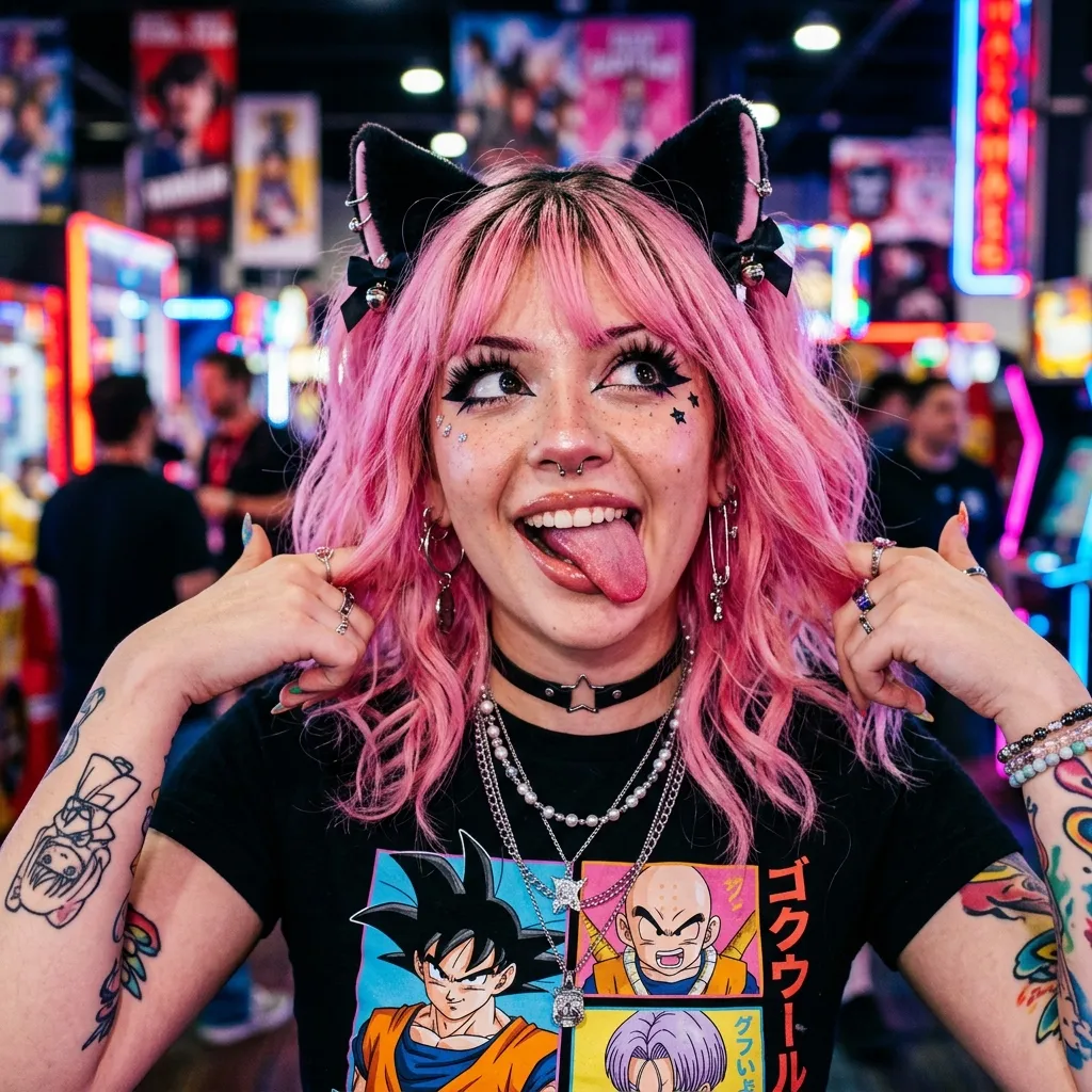 Аватарка Милая аниме аватарка девушки-кошки для Discord из пака Пак Ahegao #1. Кошкодевочки - вариант оформления профиля