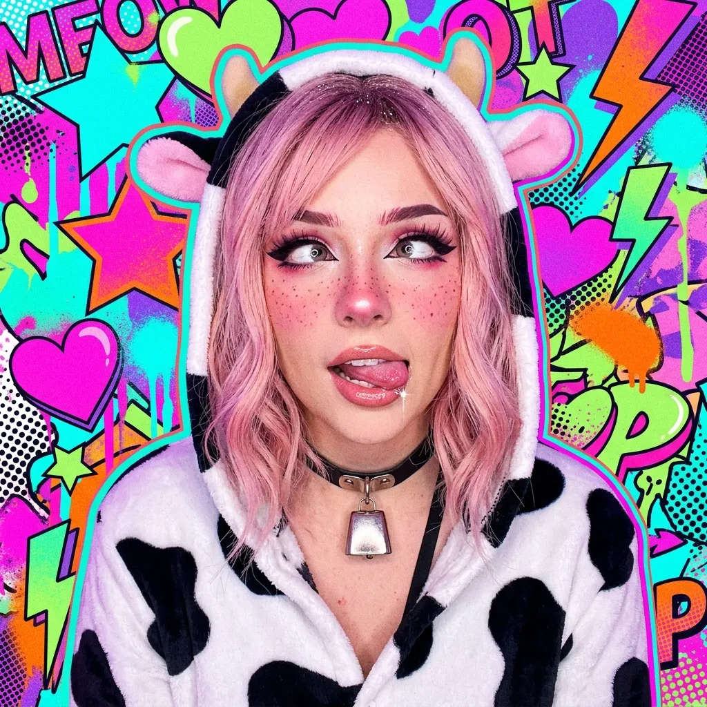 Аватарка Кавайная аниме аватарка из пака Пак Ahegao #2. Коровкодевочки - вариант оформления профиля