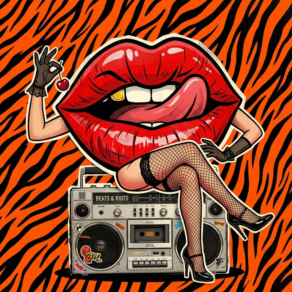Аватарка Аватарка Губы: Boombox из пака Аватарки-губки - вариант оформления профиля