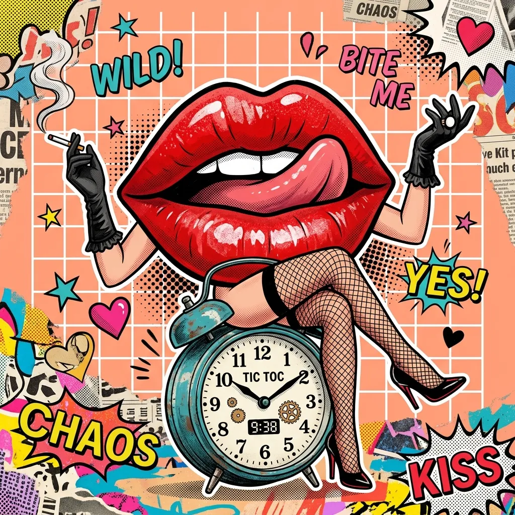Аватарка Аватарка Губы: Clock из пака Аватарки-губки - вариант оформления профиля