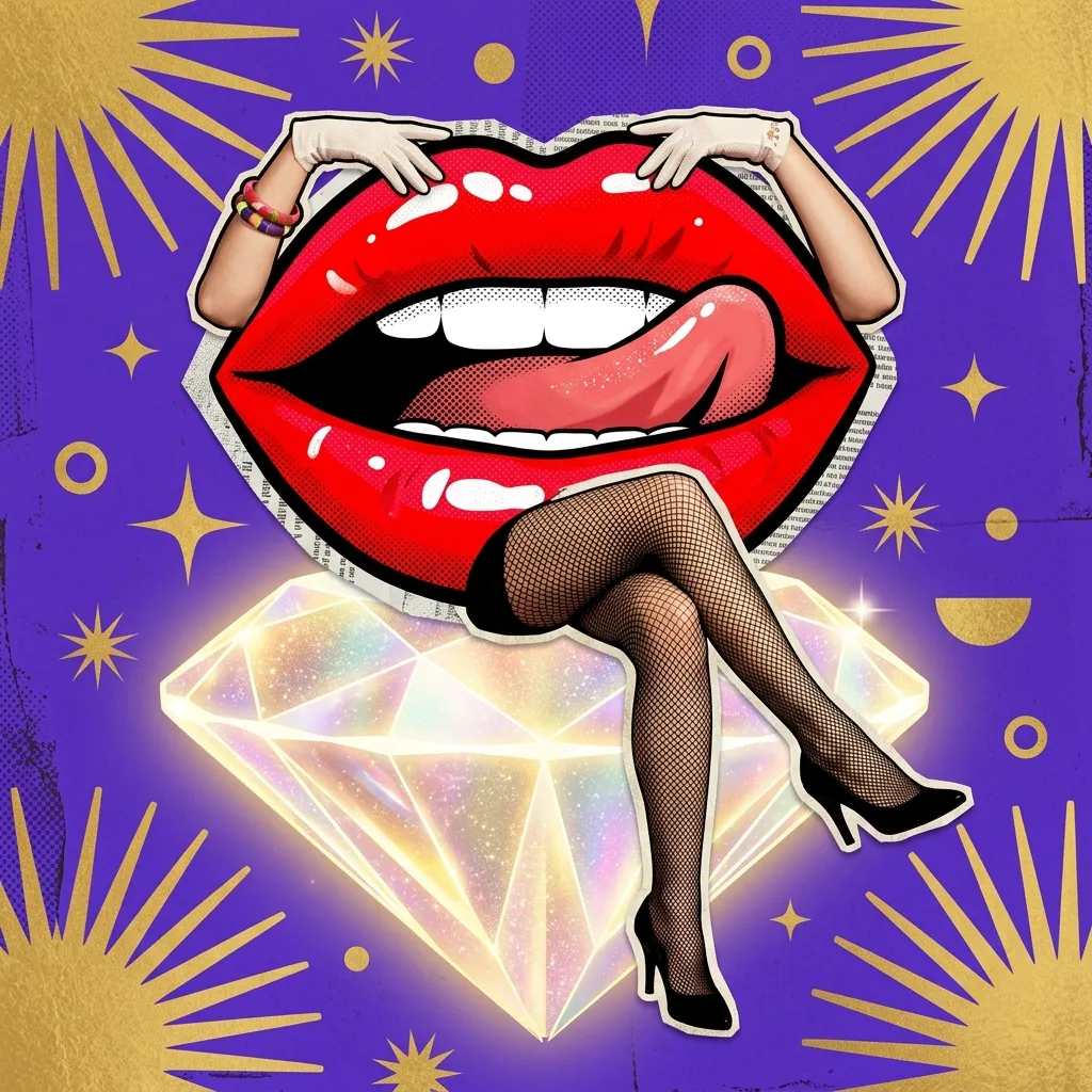 Аватарка Аватарка Губы: Diamond из пака Аватарки-губки - вариант оформления профиля