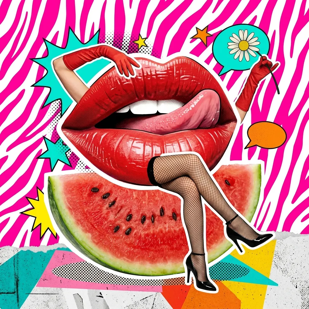 Аватарка Аватарка Губы: Watermelon из пака Аватарки-губки - вариант оформления профиля