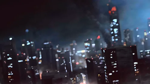 Ночная панорама города из Battlefield 4
