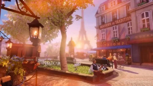 Сцена в стиле Bioshock: Париж