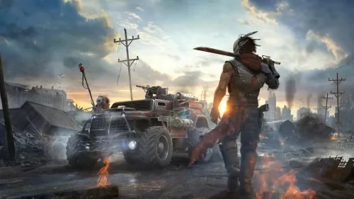 Постапокалиптический цикличный фон Crossout