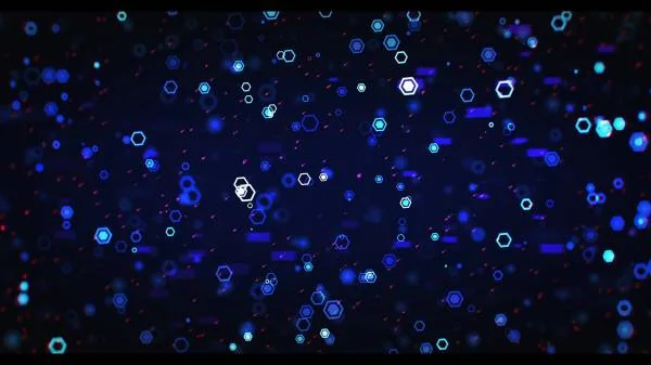 Синий гексагональный фон