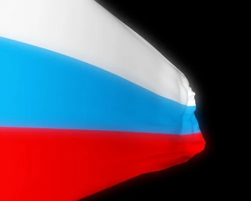 Фон с крупным планом российского флага