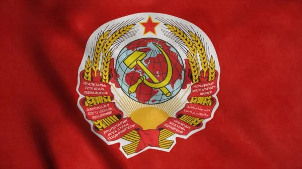 Советский флаг с эмблемой