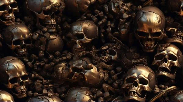 Движущийся узор с черепами Warhammer